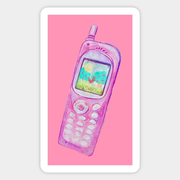 phone pals Magnet by gummygunk